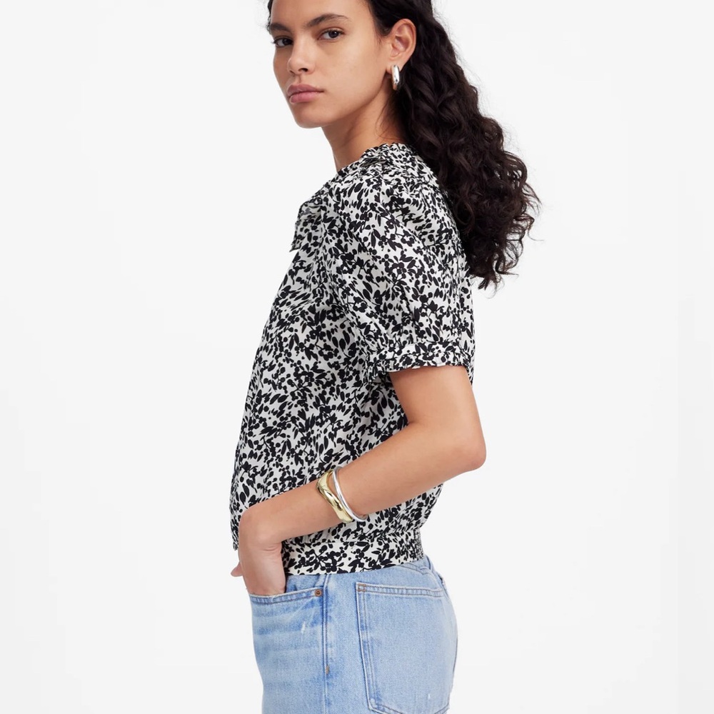 Madewell Ruffled Button-Front Top NWT - Picture 2 of 7